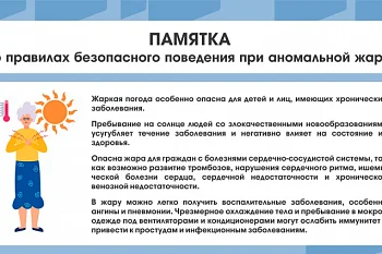 Правила поведения на жаре Правила поведения на жаре